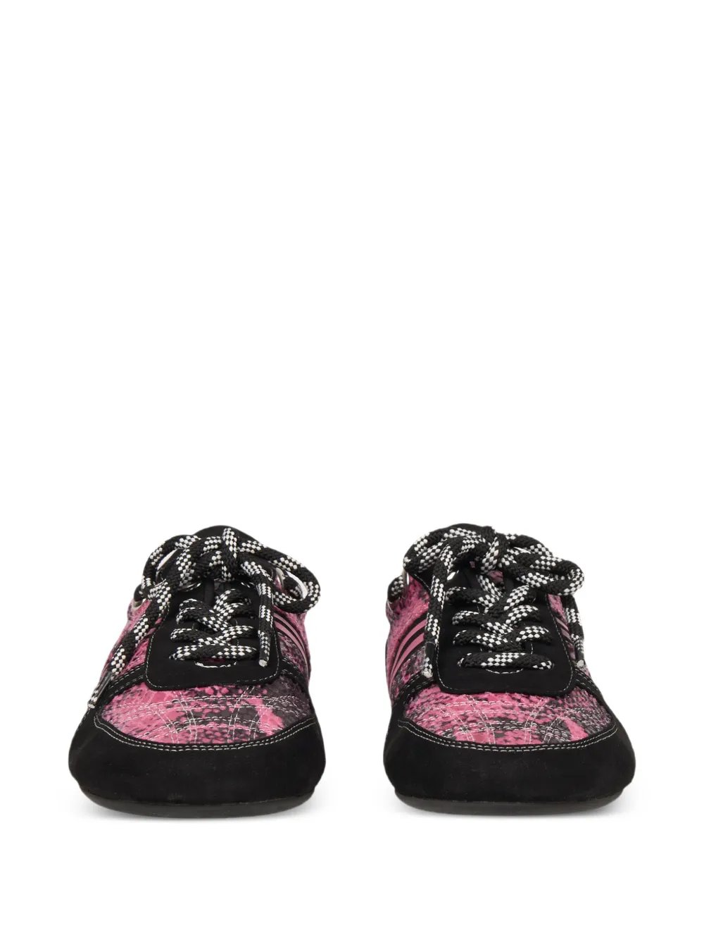 GCDS Sneakers met slangenhuidprint Roze