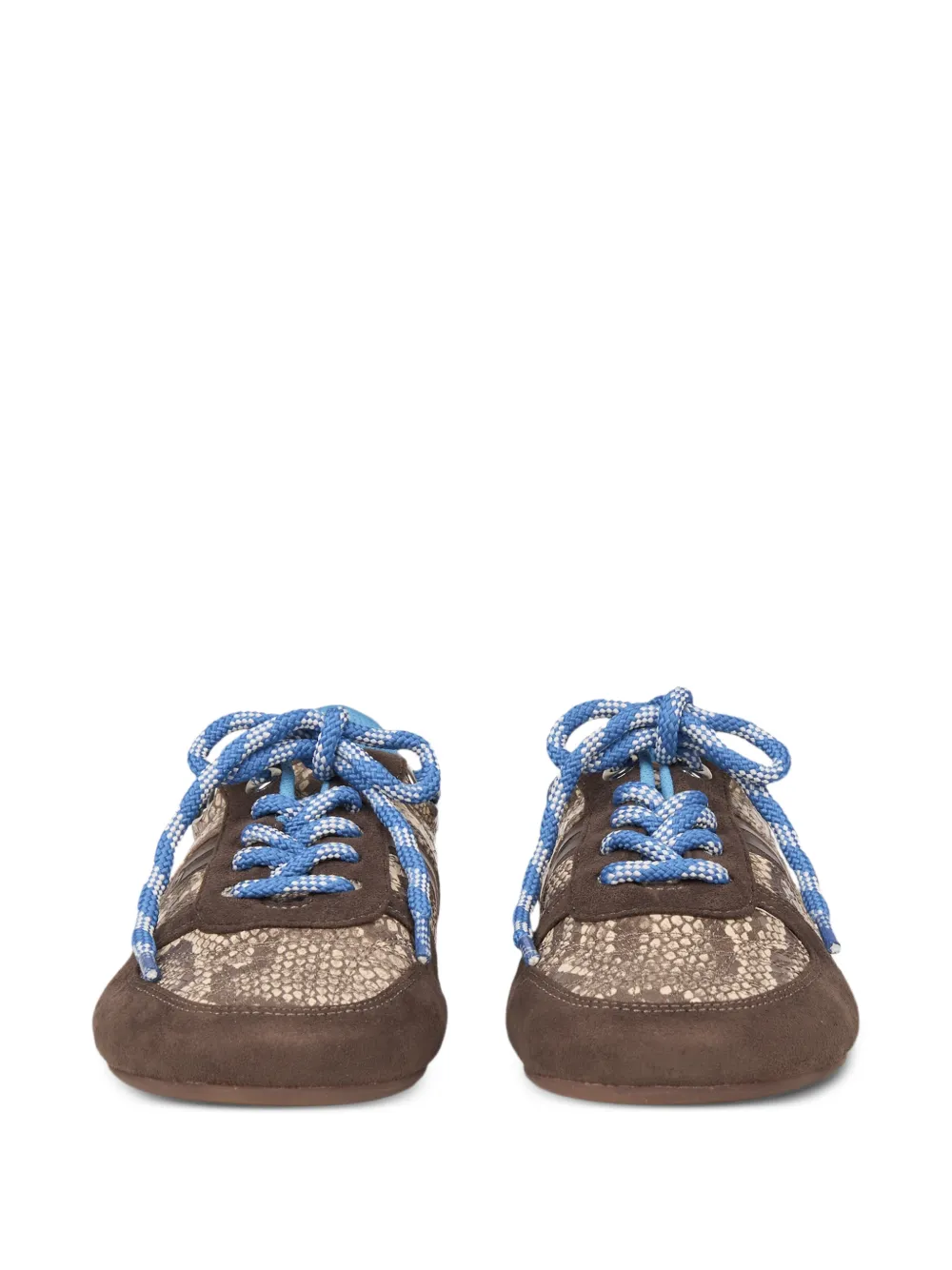 GCDS Sneakers met slangenhuidprint Bruin