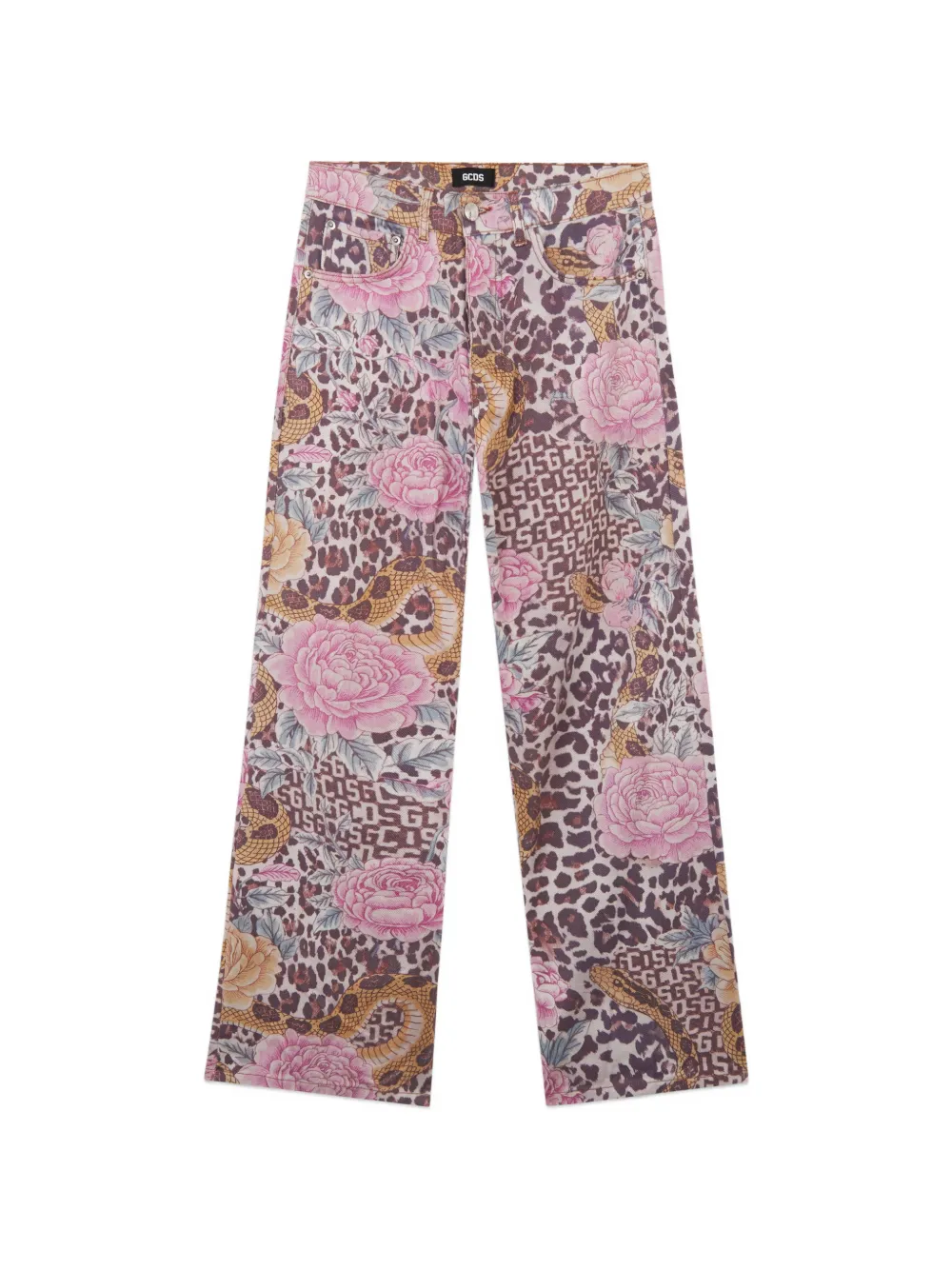 GCDS Hose mit Blumen-Print - Nude