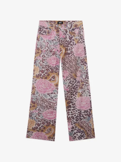 GCDS floral-print trousers