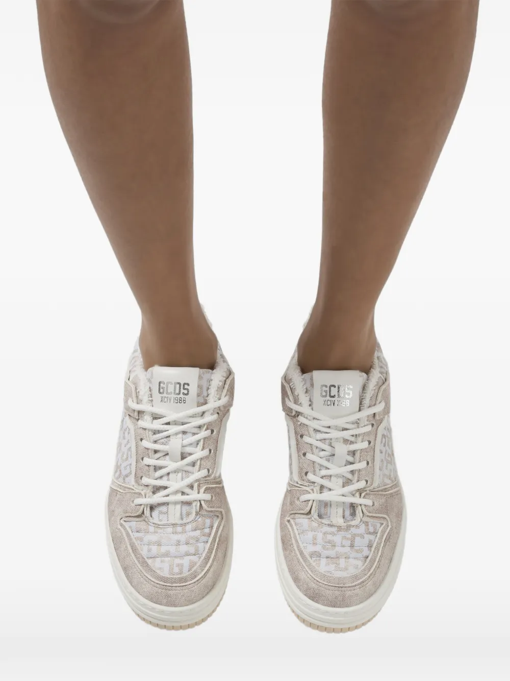 GCDS Sneakers met logoprint Wit