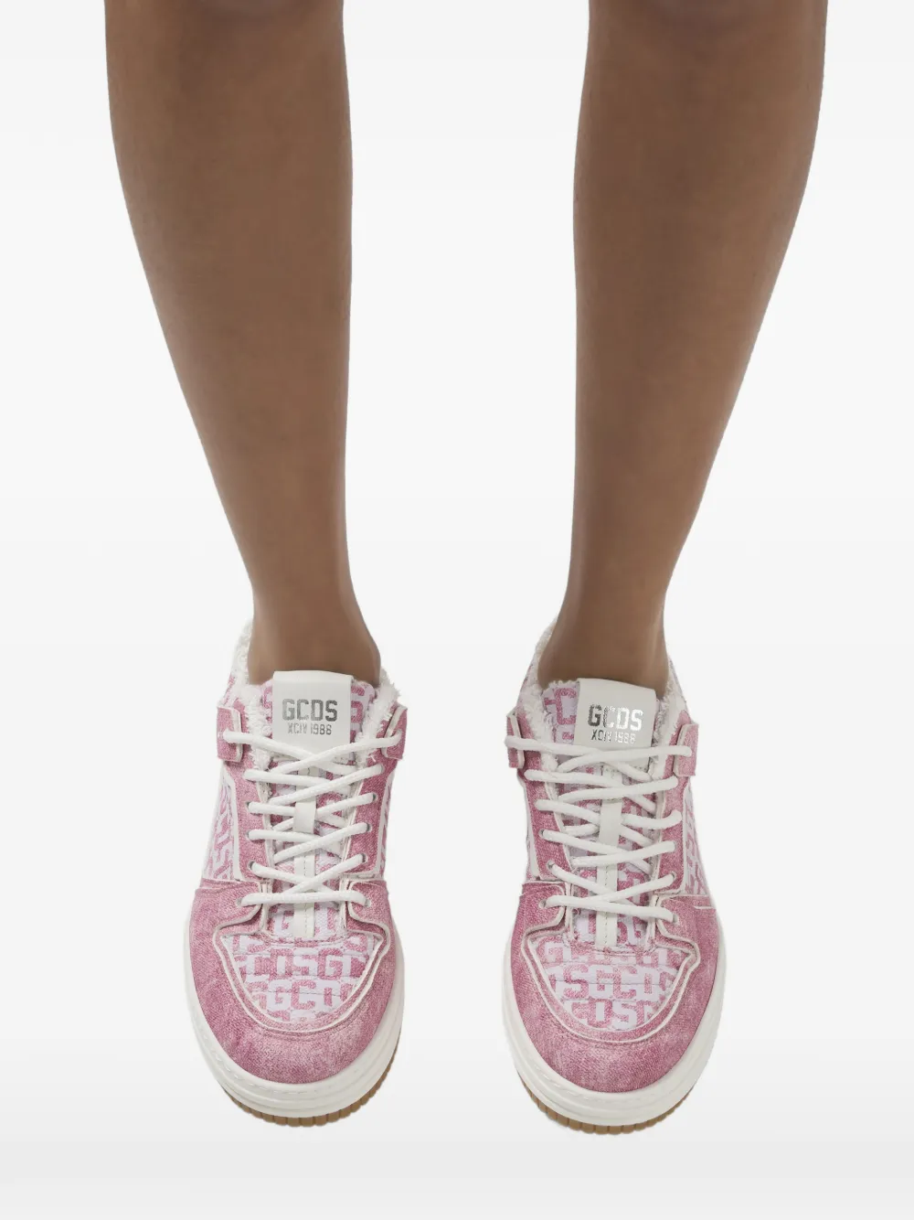 GCDS Sneakers met logoprint Roze
