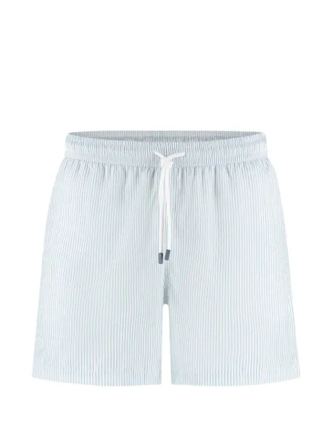 Fedeli Madeira drawstring striped beachwear shorts