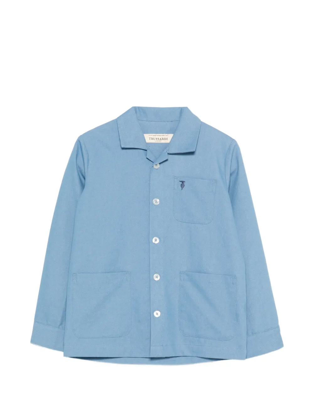TRUSSARDI JUNIOR patch pocket shirt - Blu