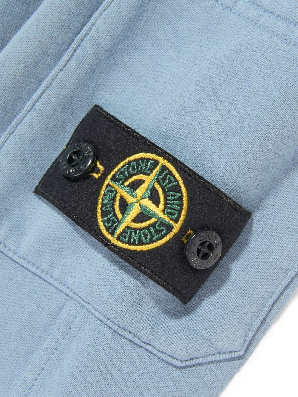 Stone Island Junior Trainingsbroek met logopatch en zak Blauw