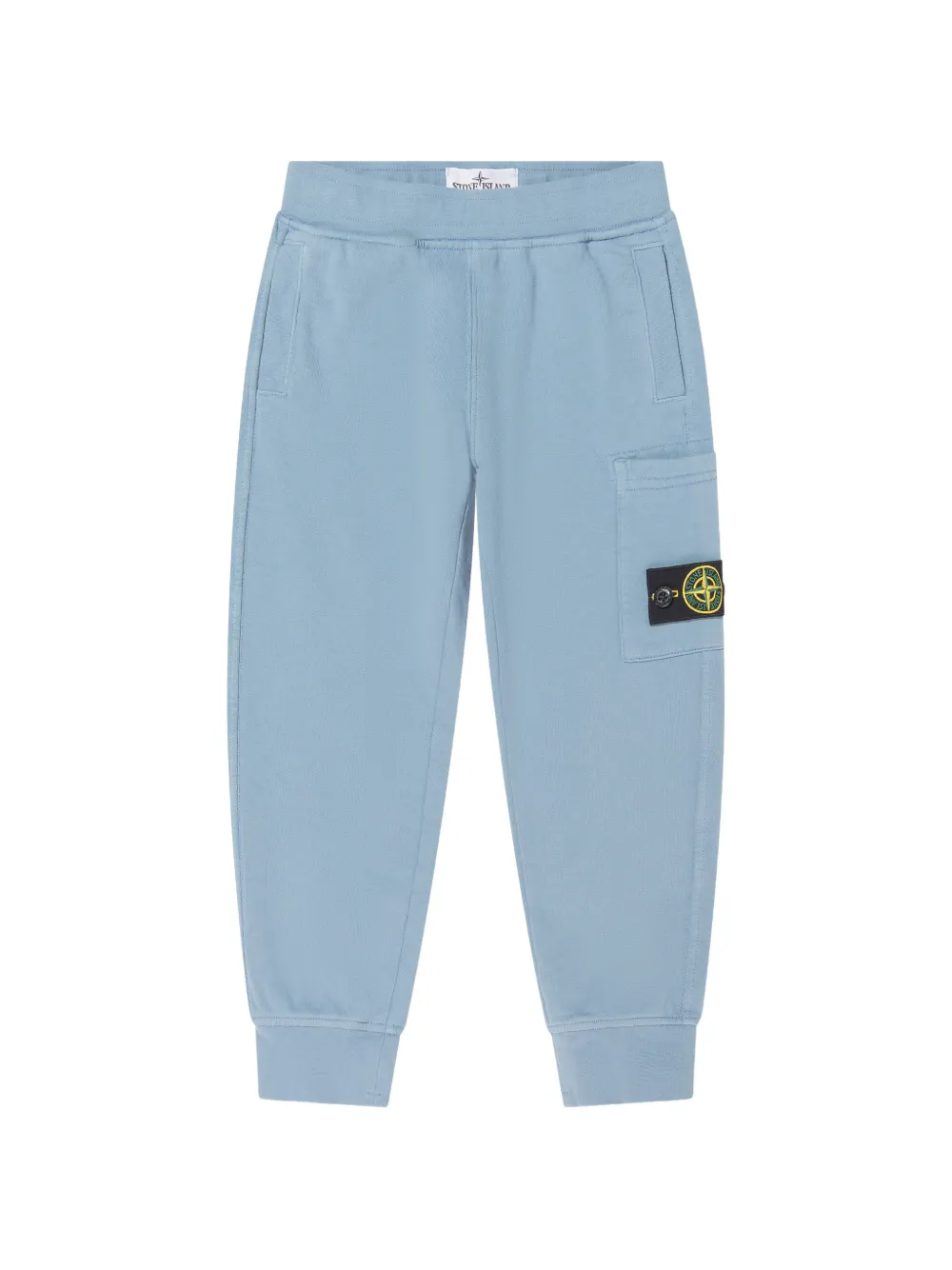 Stone Island Junior logo-patch pocket track pants - Blu