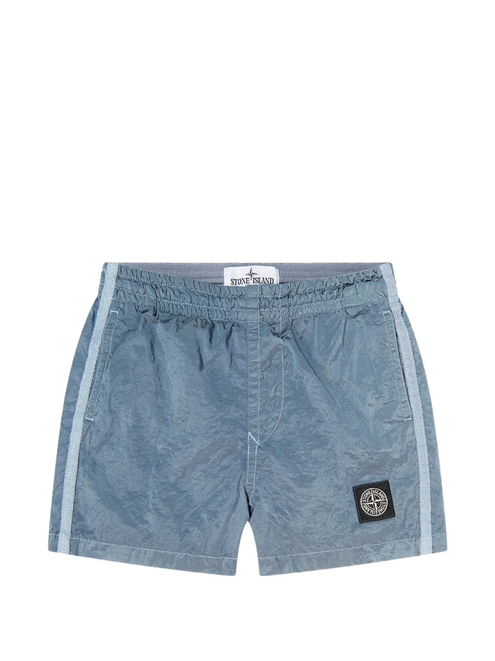 Stone Island Junior logo-patch swim shorts - Blu