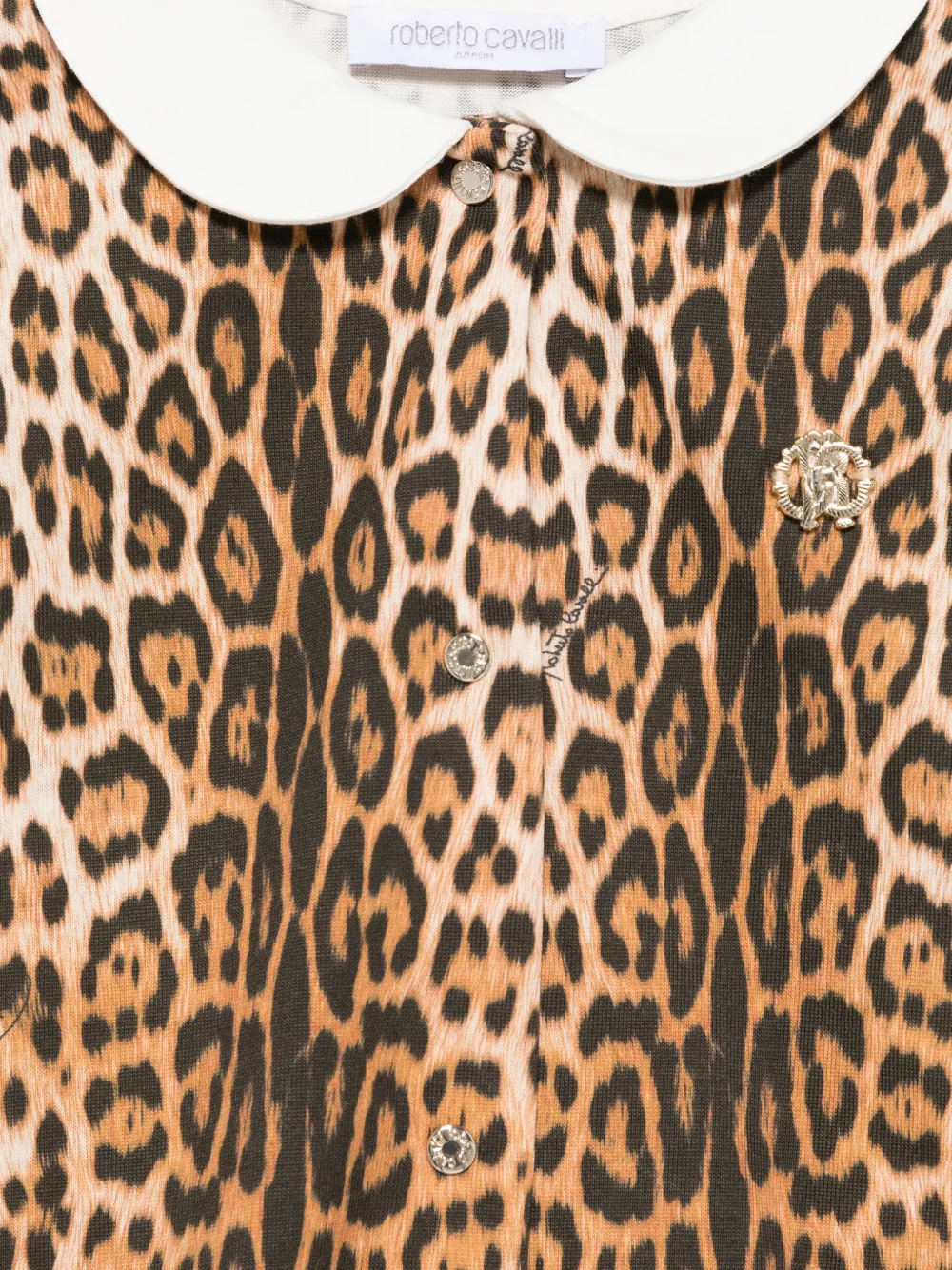 Roberto Cavalli Junior Romper met luipaardprint Bruin