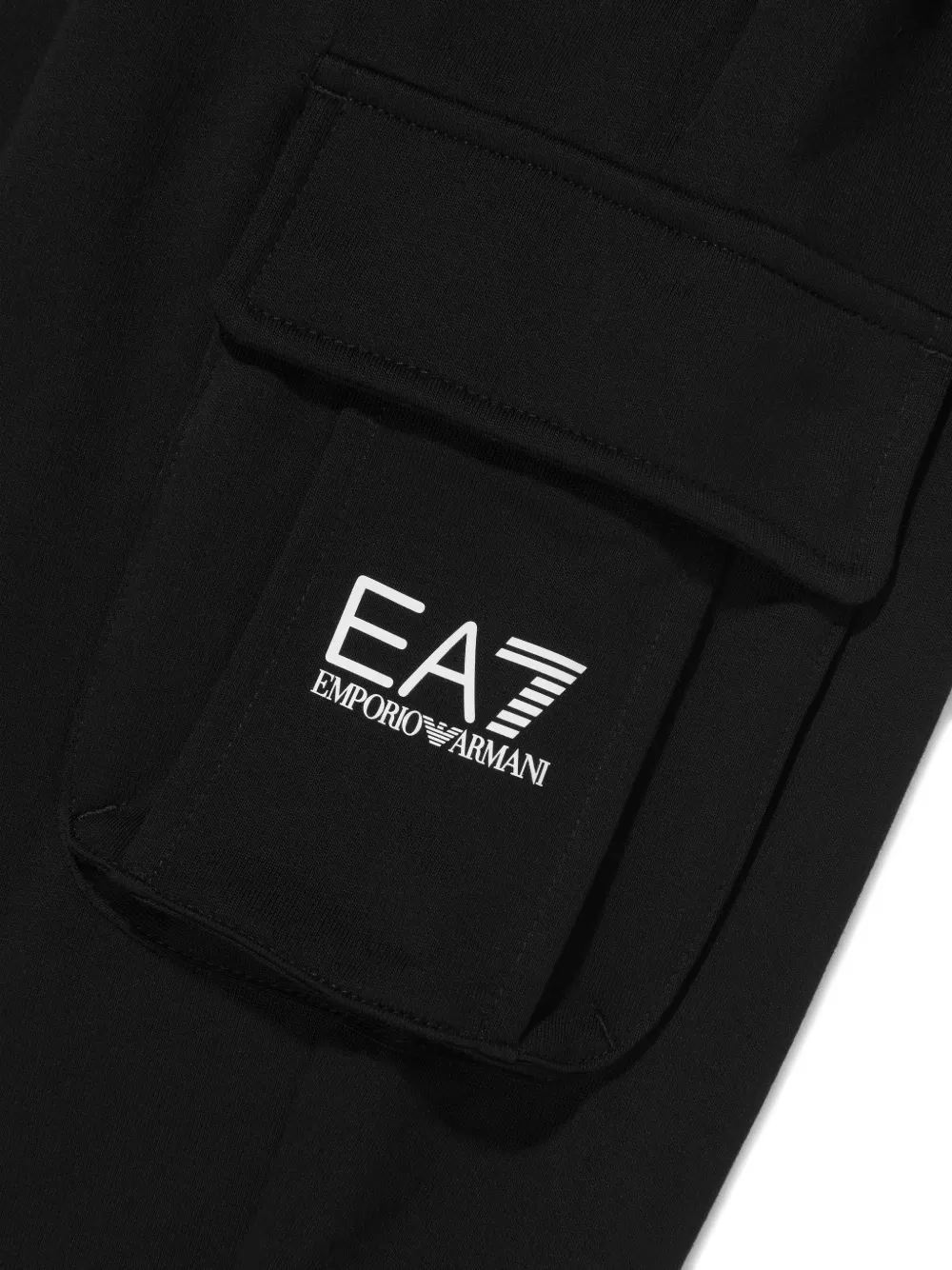 Emporio Armani Kids Trainingsbroek met cargo zakken Zwart