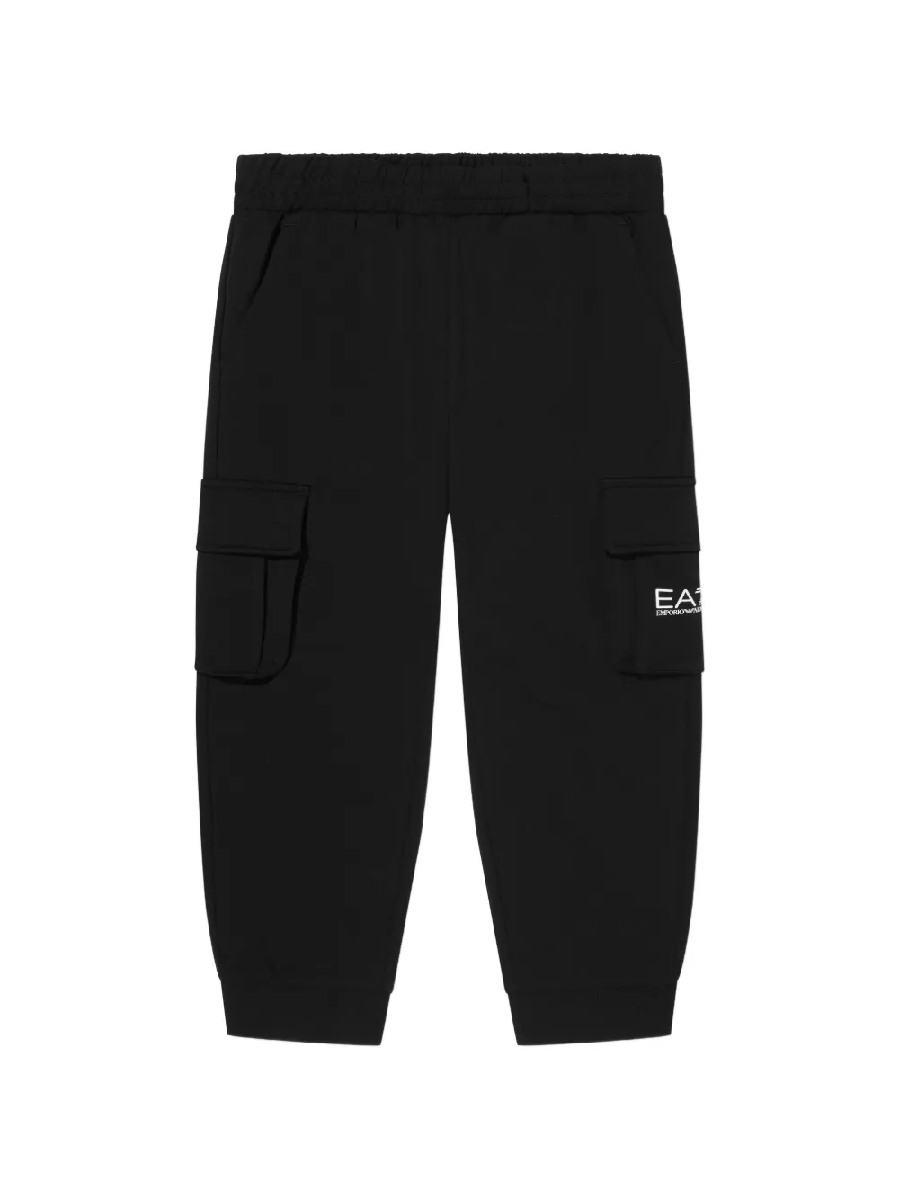 Emporio Armani Kids cargo-pockets track pants - Nero