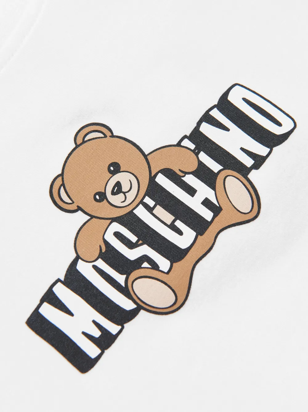 Moschino Kids Shortsset met logoprint en teddyprint Wit