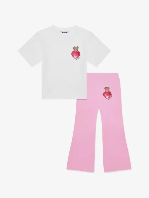 Moschino Kids teddy-print trousers set