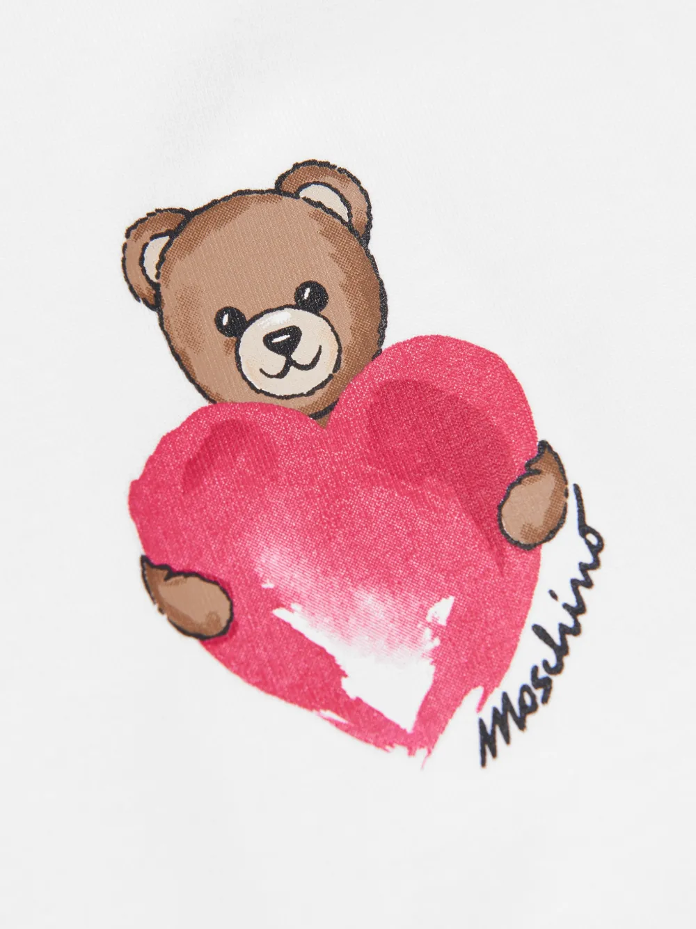 Moschino Kids Broekset met teddyprint Wit