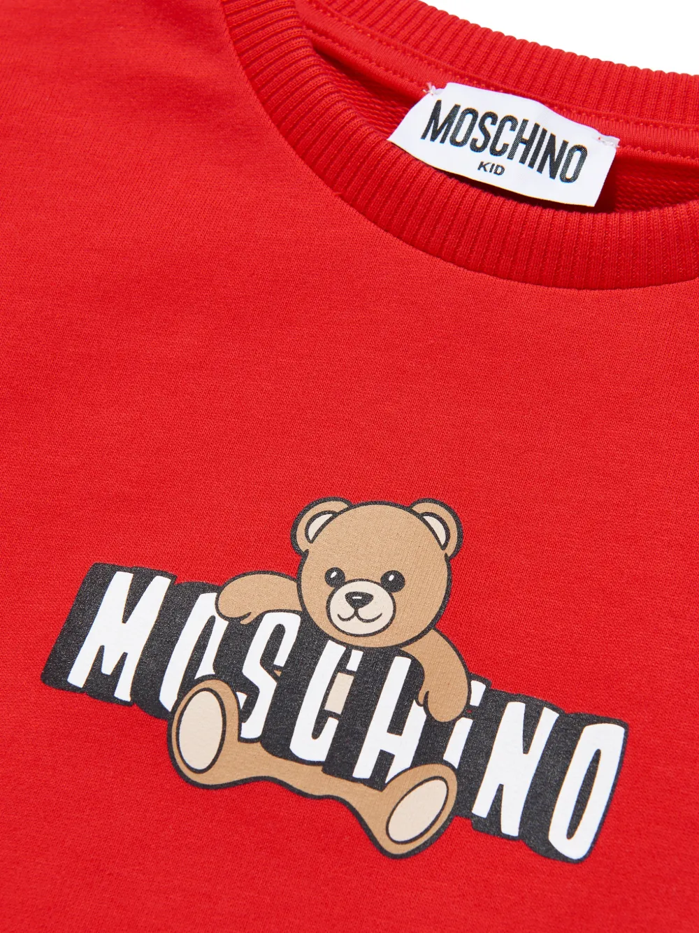 Moschino Kids Jurk met ruches Rood