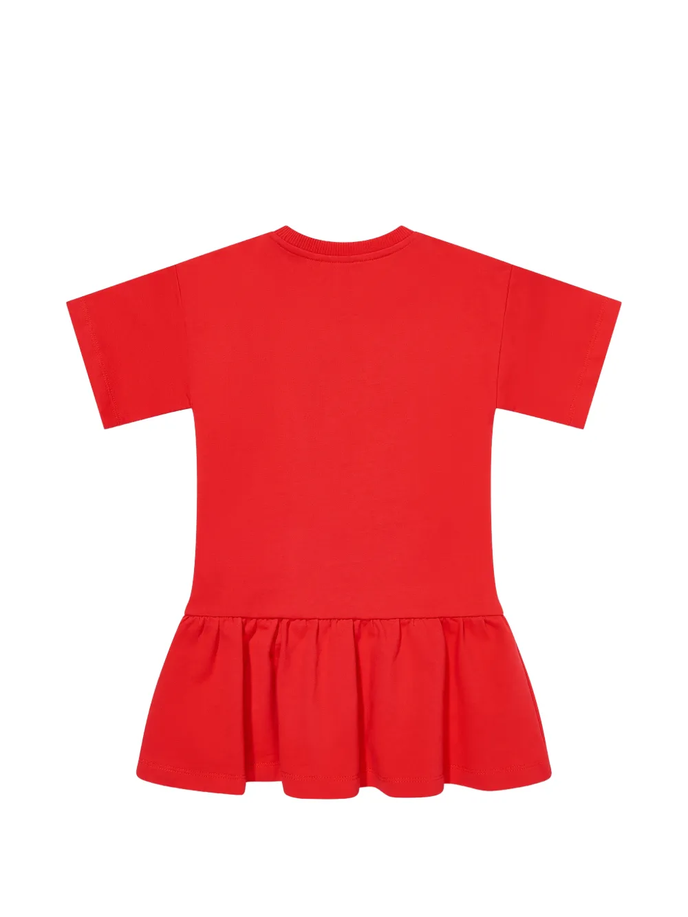 Moschino Kids Jurk met ruches Rood