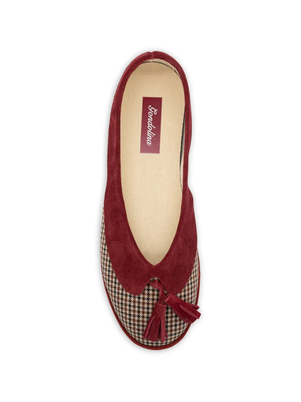 Gondolina Dogaressa ballerina's met kwastje Rood