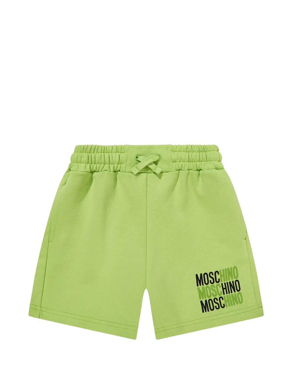 Moschino Kids T-shirt en shorts met logoprint en trekkoord Wit