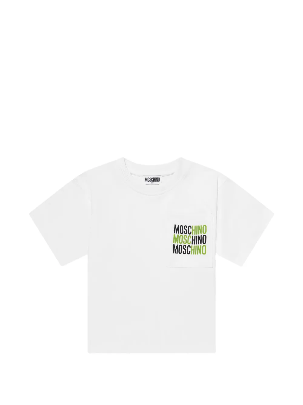 Moschino Kids T-shirt en shorts met logoprint en trekkoord Wit