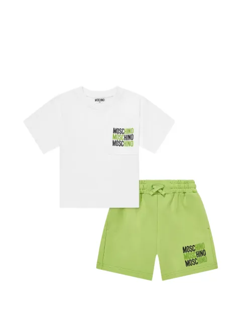 Moschino Kids Set aus T-Shirt und Shorts mit Kordelzug