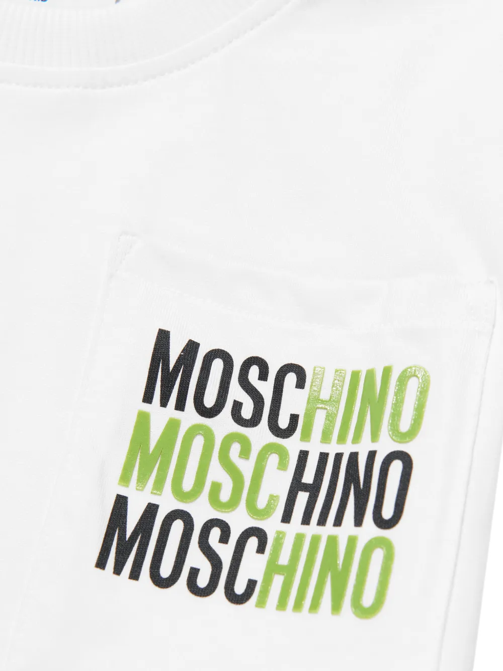 Moschino Kids T-shirt en shorts met logoprint en trekkoord Wit