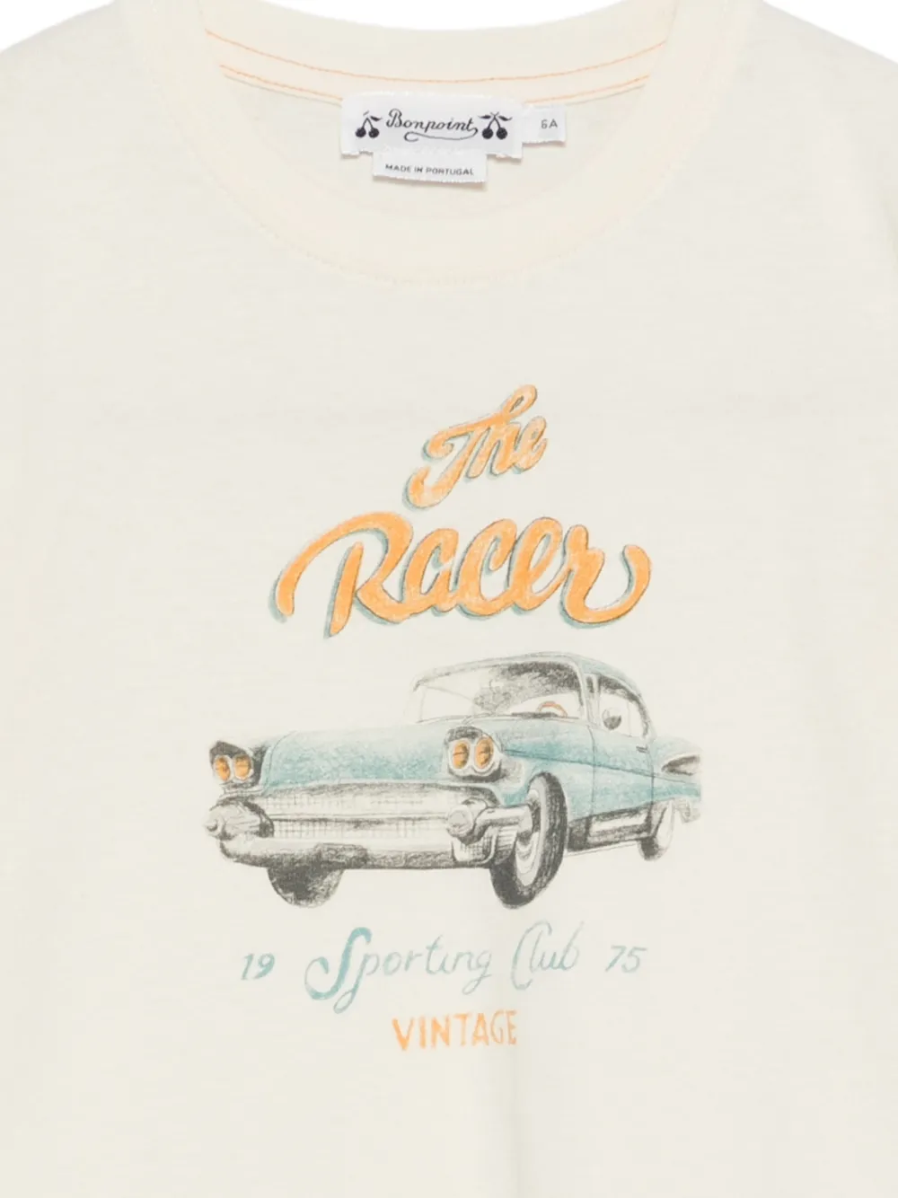 Bonpoint T-shirt met grafische print Beige