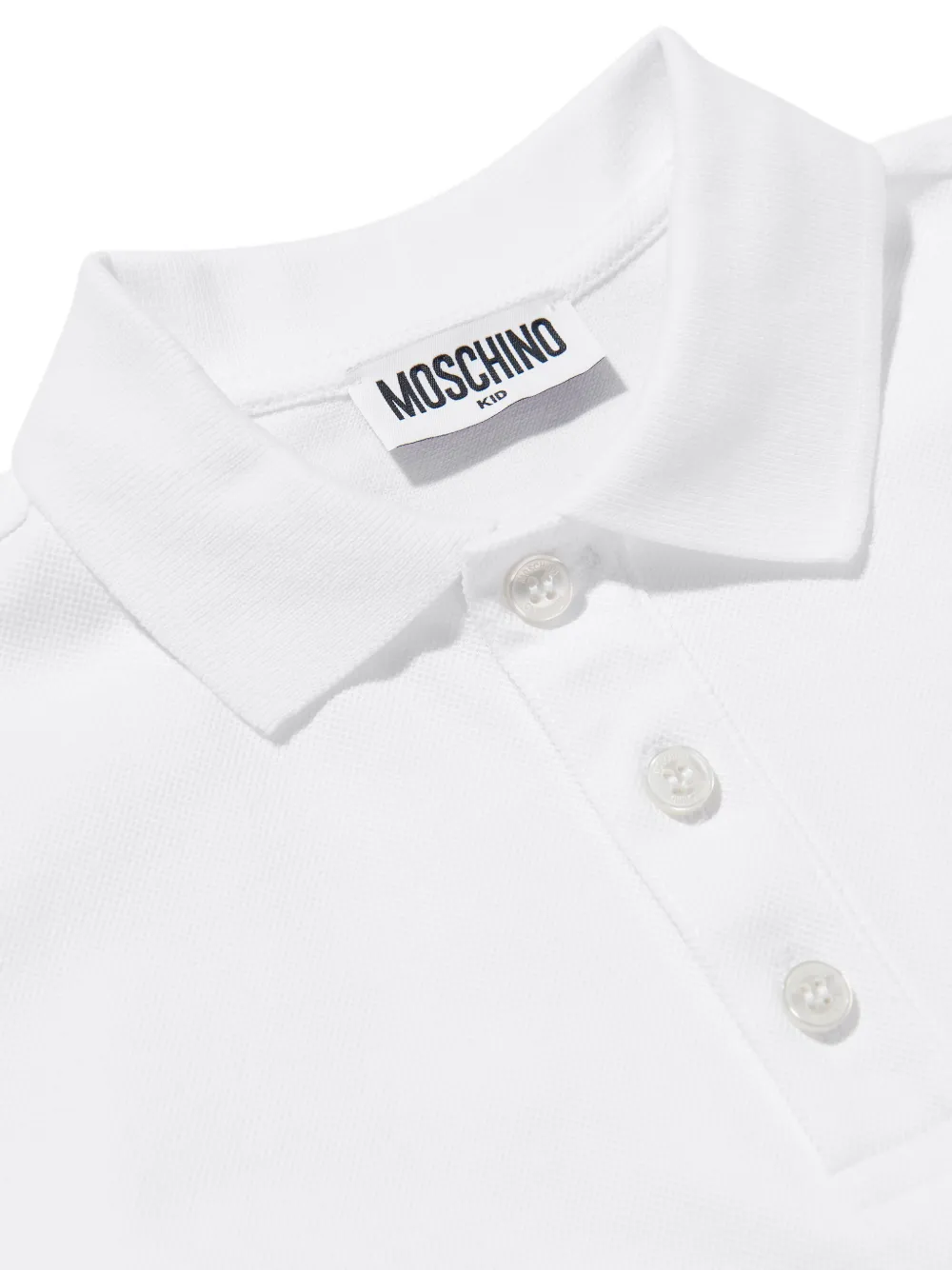 Moschino Kids Poloshirt met logoprint Wit
