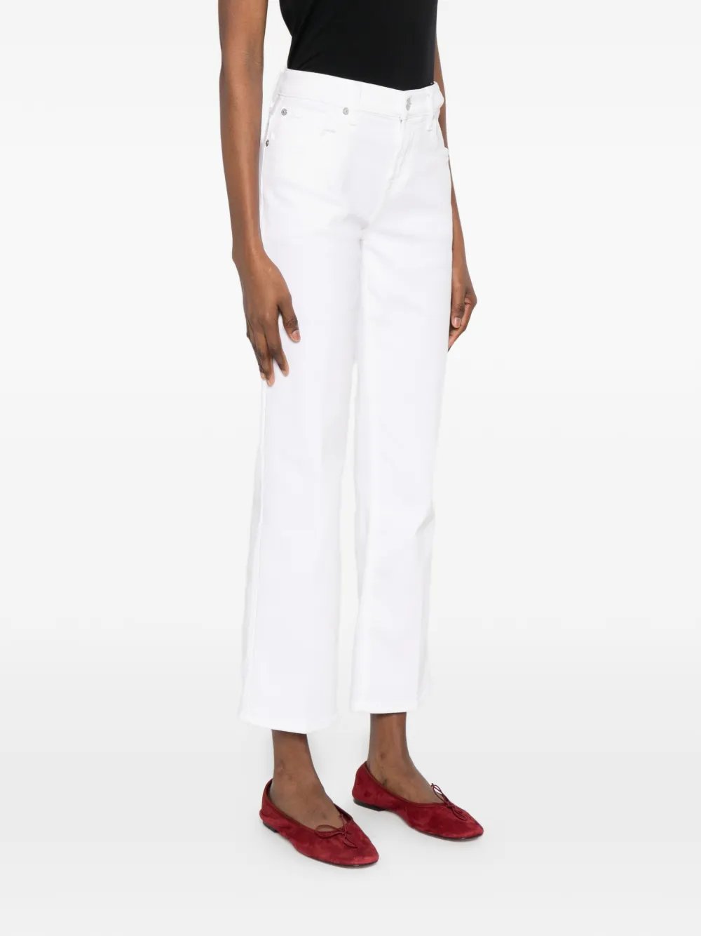 7 For All Mankind Calie straight jeans Wit