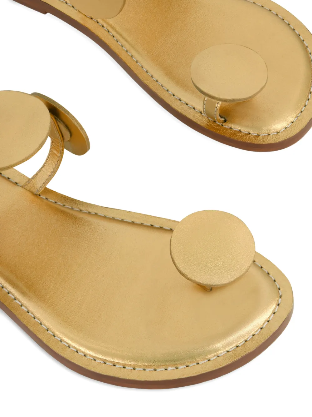 Circle-Embellishment Sandals