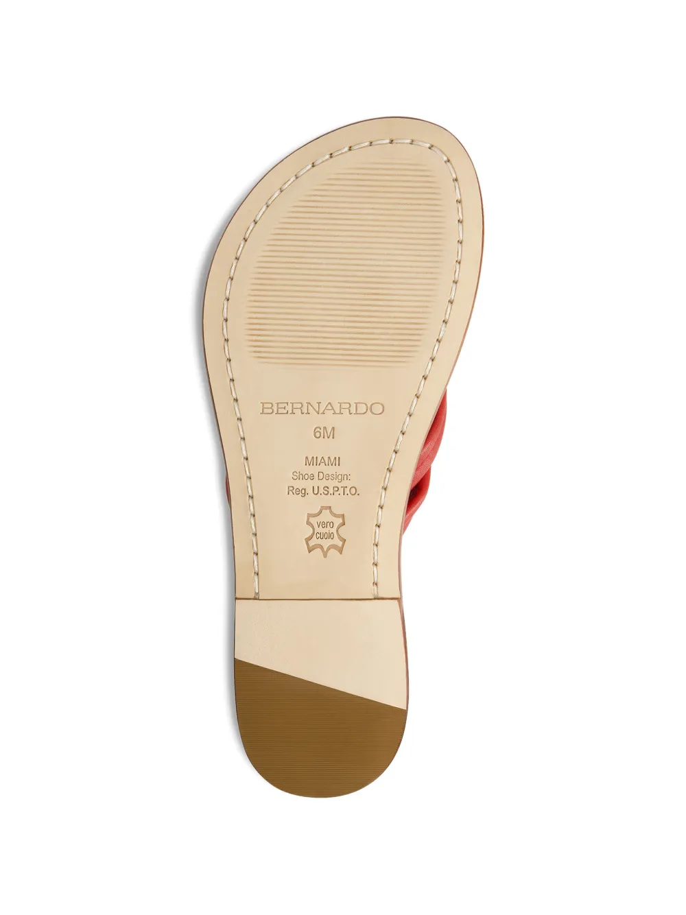Bernardo Miami leren sandalen Rood
