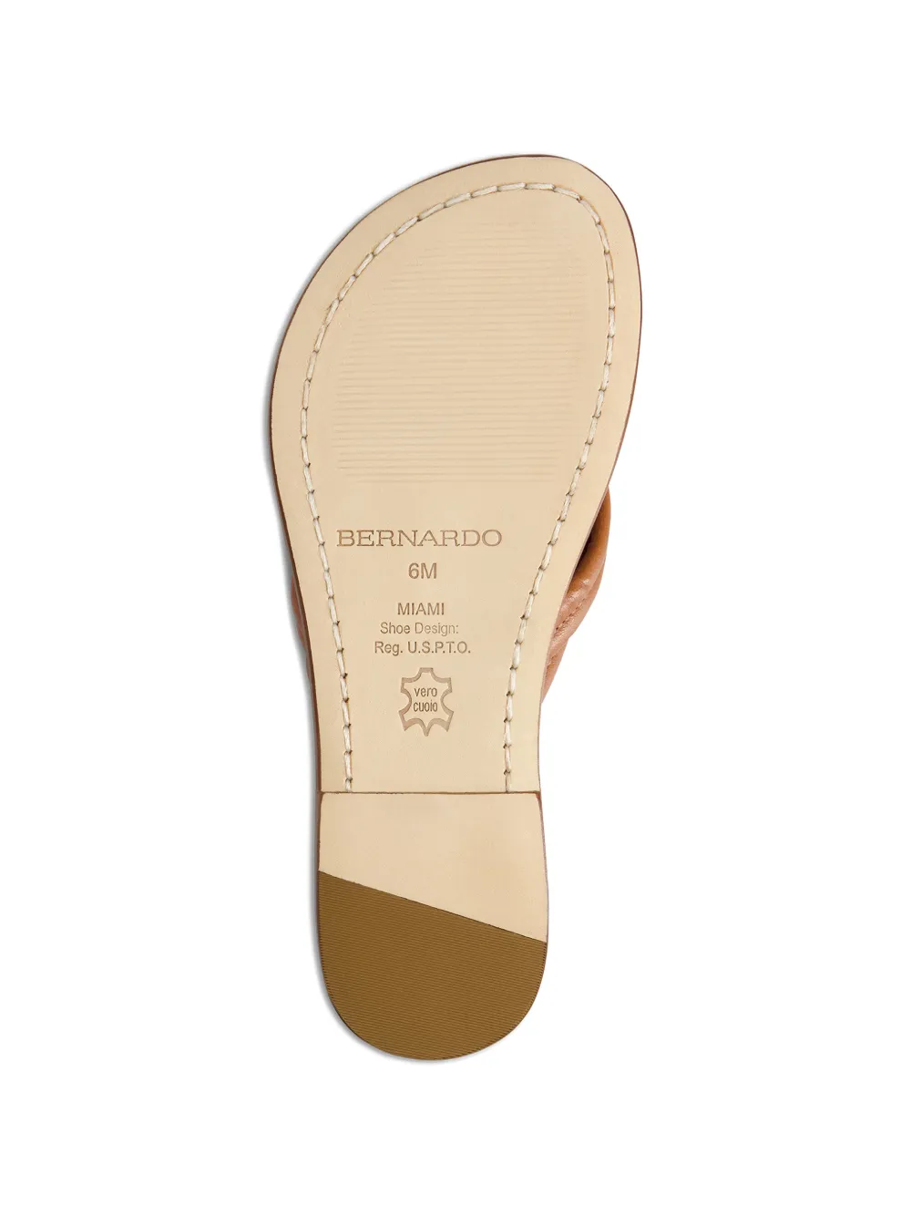 Bernardo Miami leren sandalen Bruin