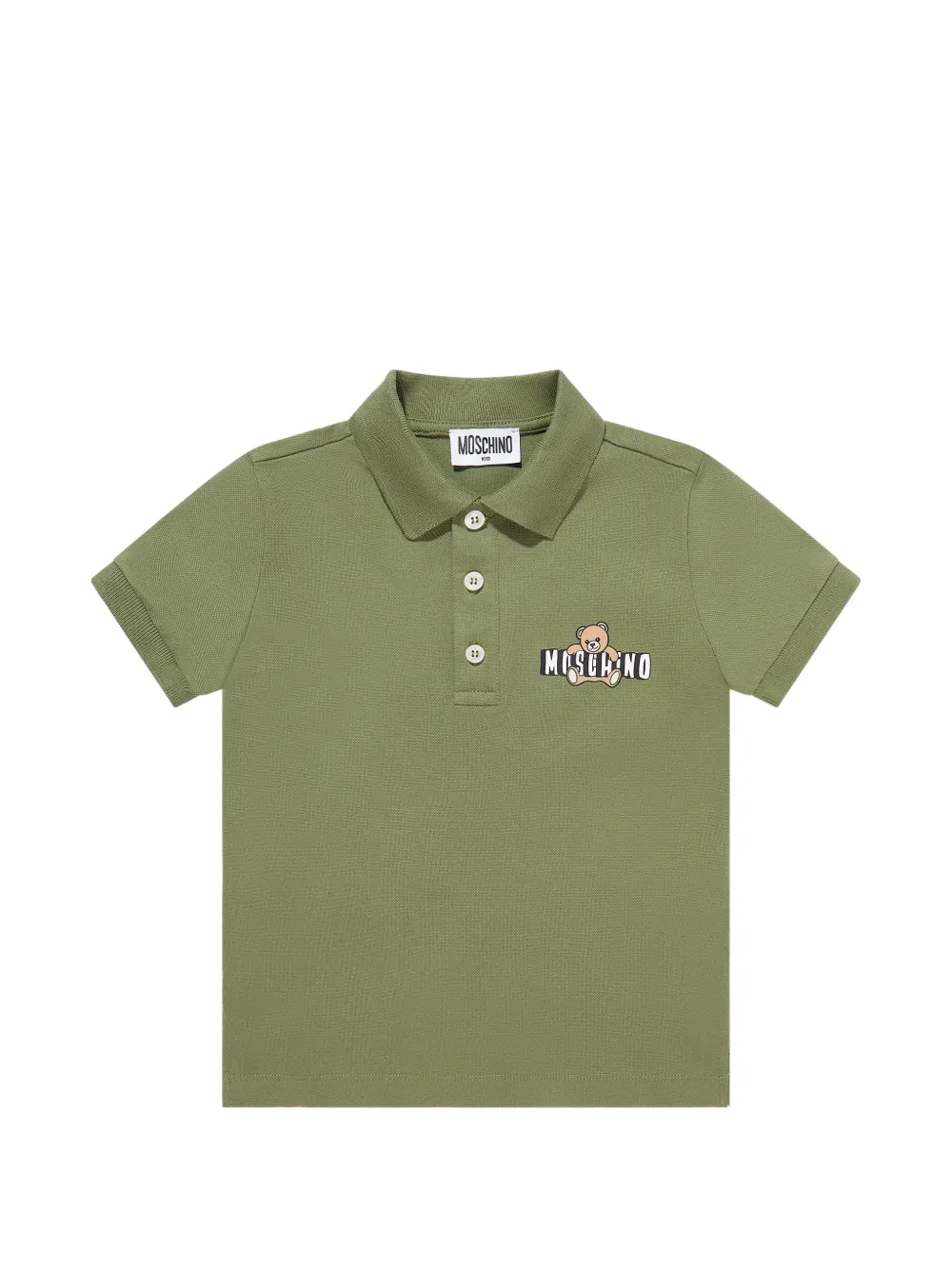 Moschino Kids logo-print polo shirt - Verde