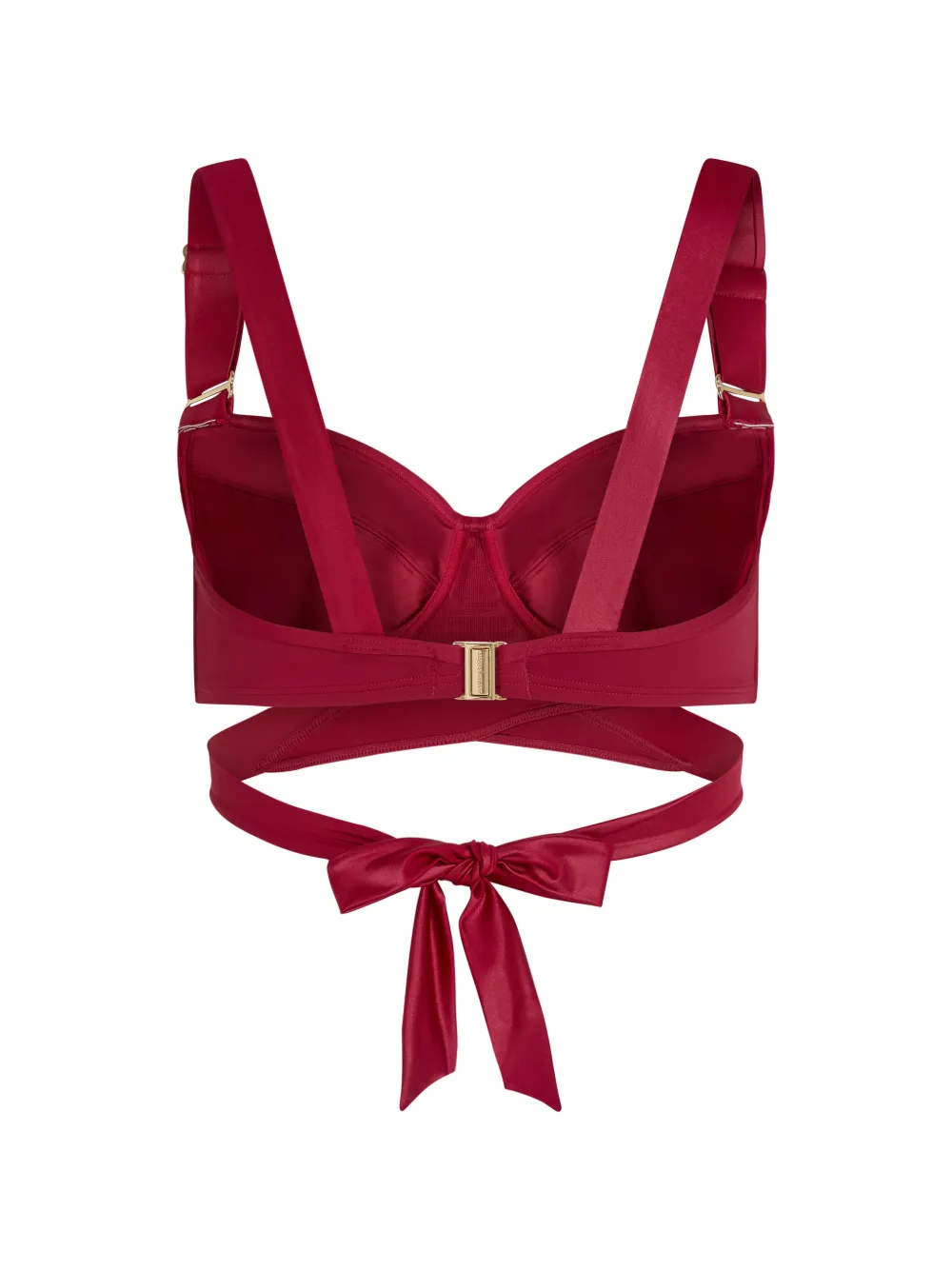 Marlies Dekkers Balconette bikinitop met gekruiste bandjes Rood