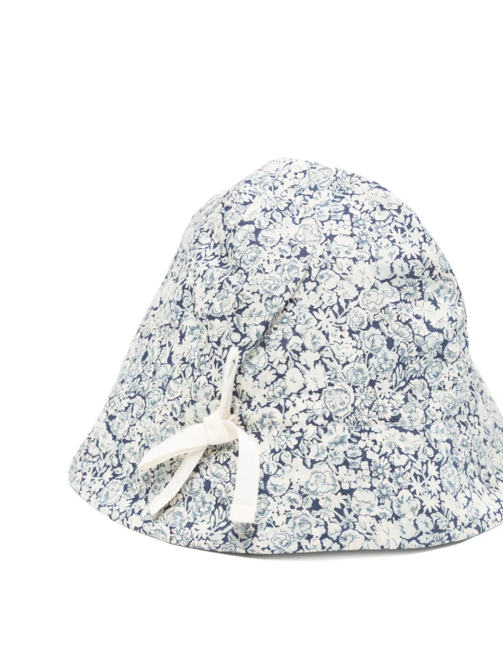 Bonpoint Zonnehoed met bloemenprint en strikdetail Blauw