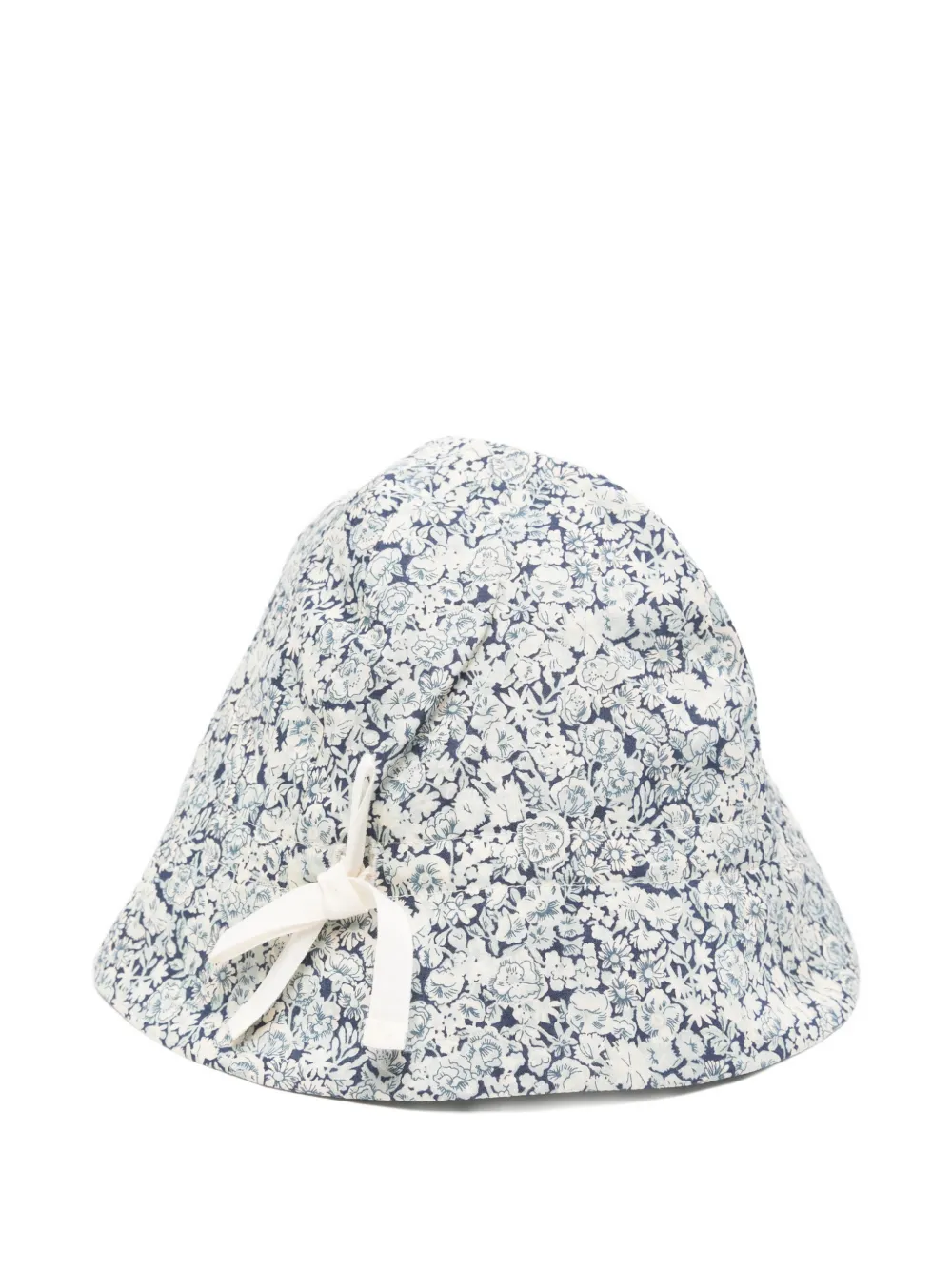 Bonpoint floral-pattern bow-detail sun hat - Blu