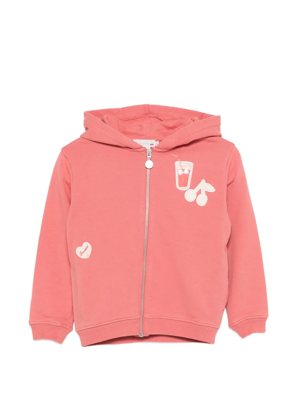 Bonpoint graphic zip hoodie - Pink