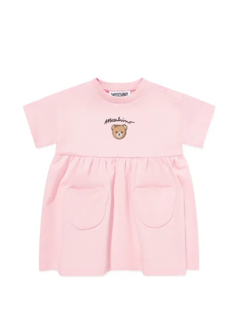 Moschino Kids teddy-print pocket dress
