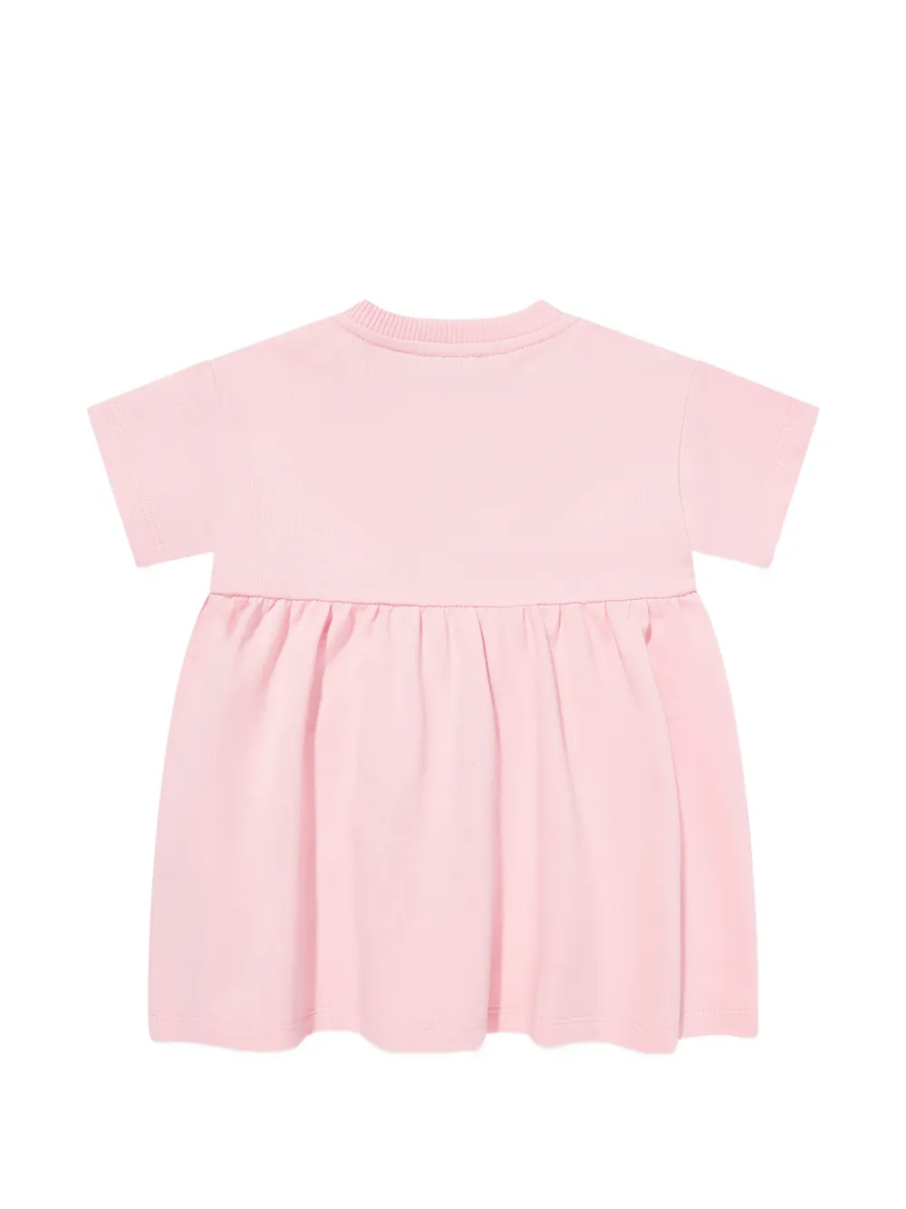 Moschino Kids Jurk met teddybeerprint en zak Roze