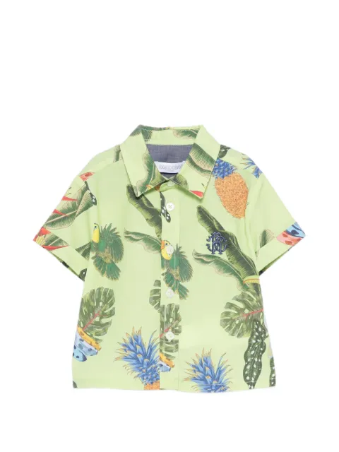 Roberto Cavalli Junior top con estampado tropical