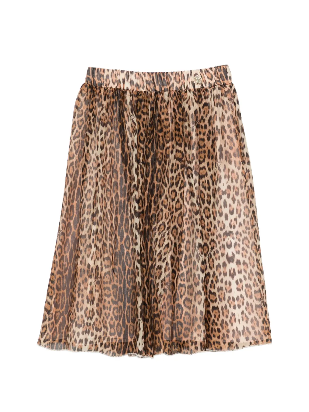 Roberto Cavalli Junior leopard-print skirt - Marrone