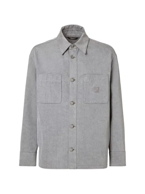 FENDI logo-appliqué shirt jacket