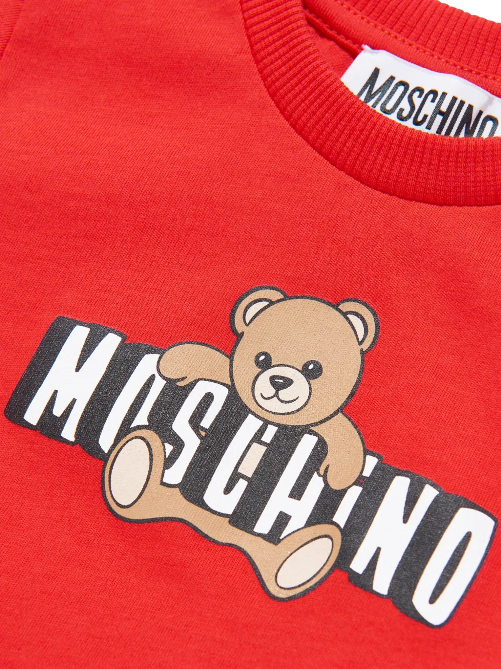 Moschino Kids T-shirt met teddybeerprint Rood