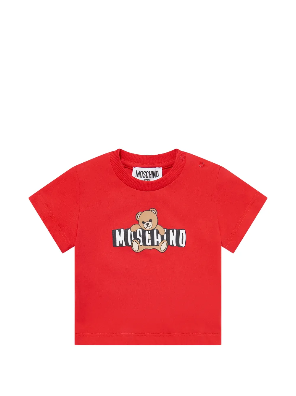 Moschino Kids teddy-print T-shirt - Rosso