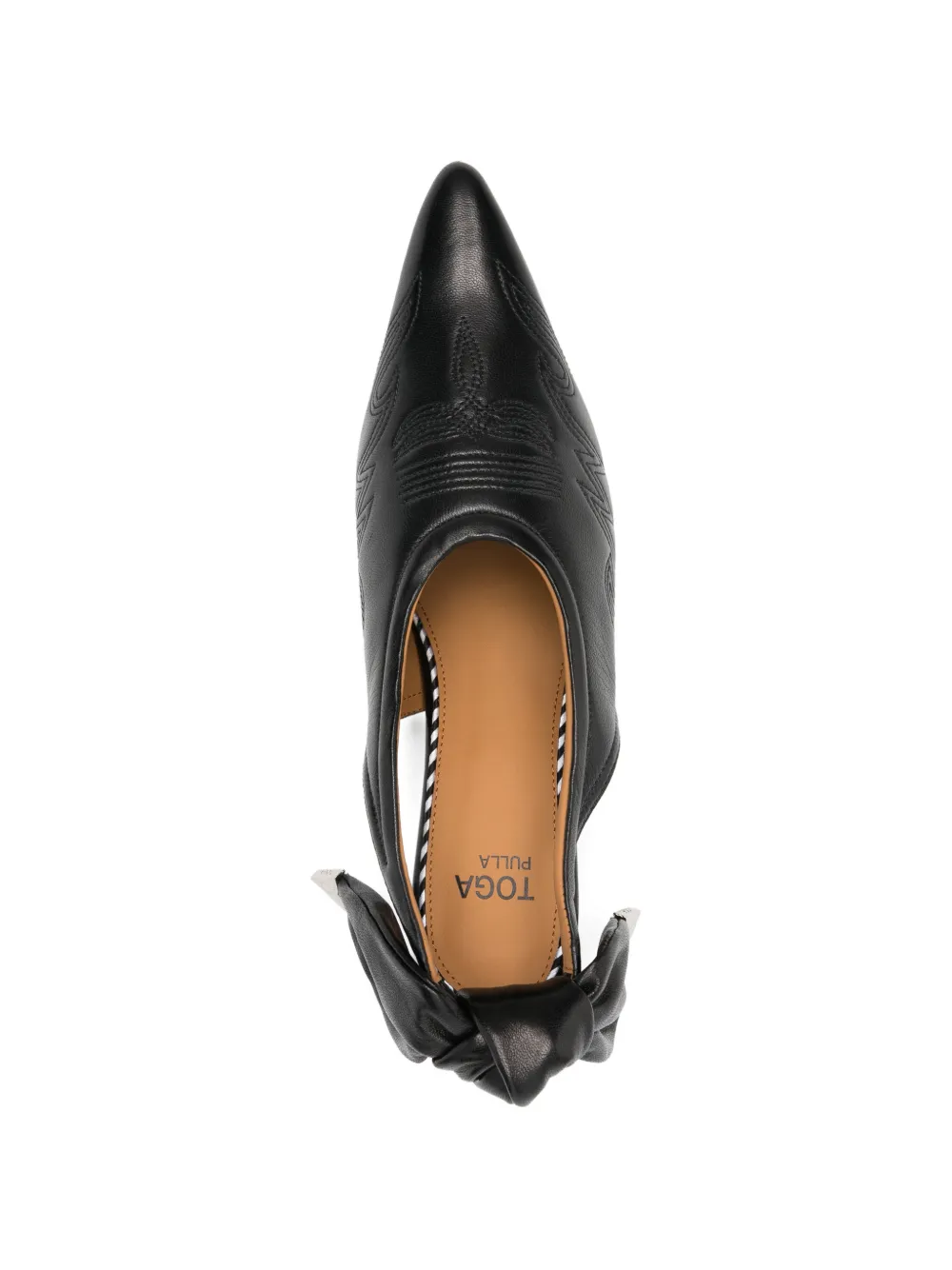 Toga Pulla Pumps met geborduurde strik Zwart
