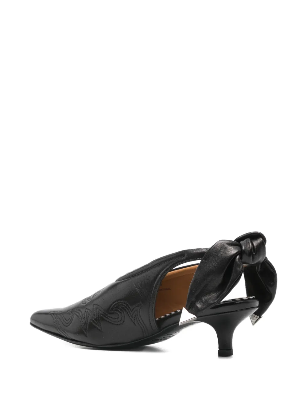 Toga Pulla Pumps met geborduurde strik Zwart