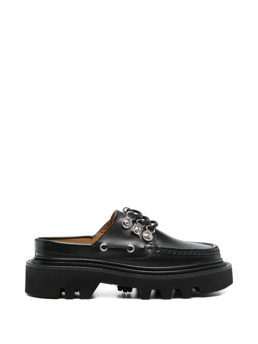 Toga Pulla embellished leather mules - Nero