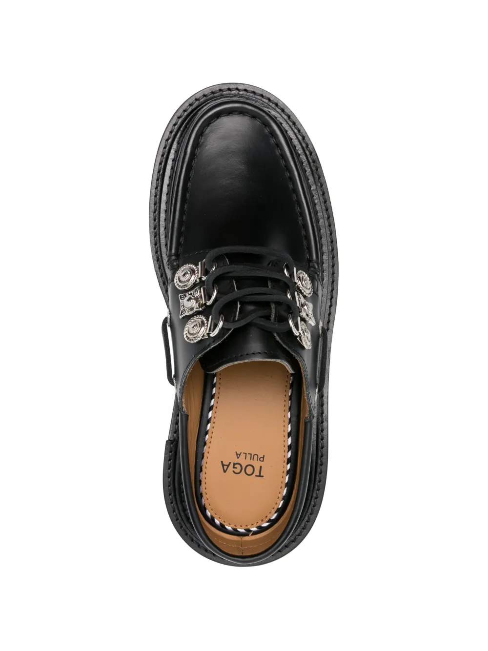 Toga Pulla Verfraaide leren muiltjes Zwart