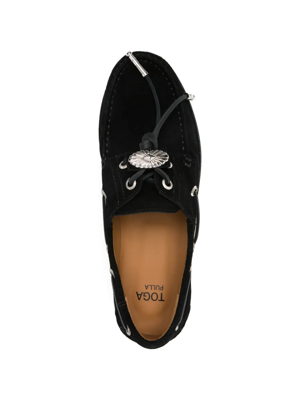 Toga Pulla embellished boat shoes Zwart