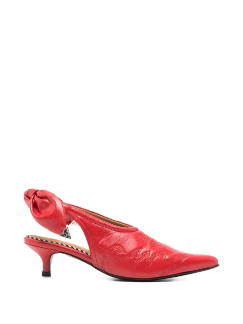 Toga Pulla bow-embellished leather pumps