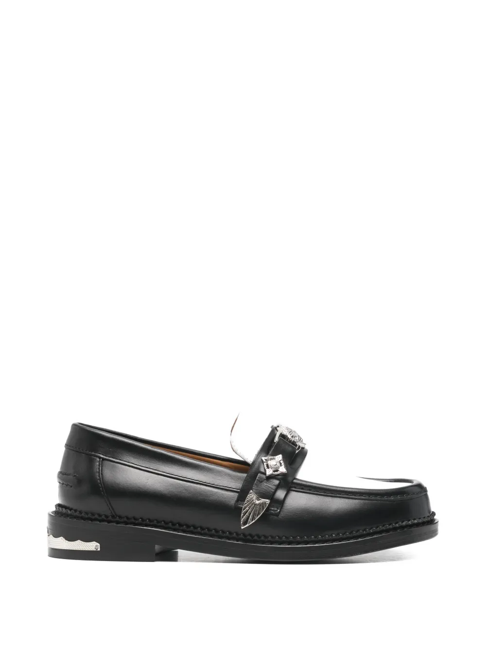 Toga Pulla hardware-embellished colour-block loafers - Nero