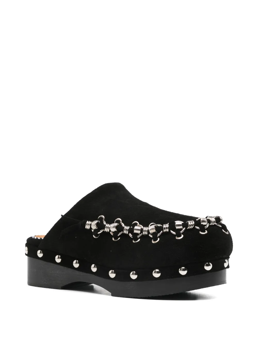 Toga Pulla chain-detail studded mules Zwart